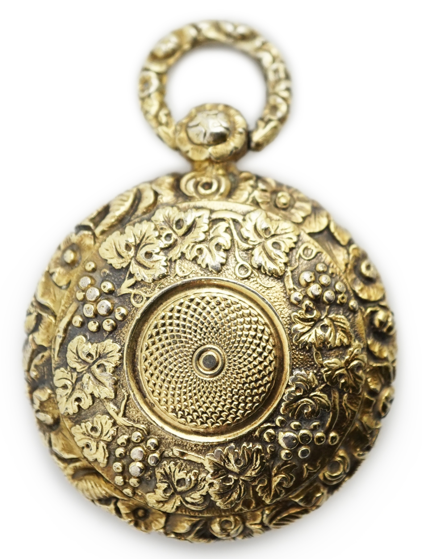 A late George III cast silver gilt novelty vinaigrette by Samuel Pemberton